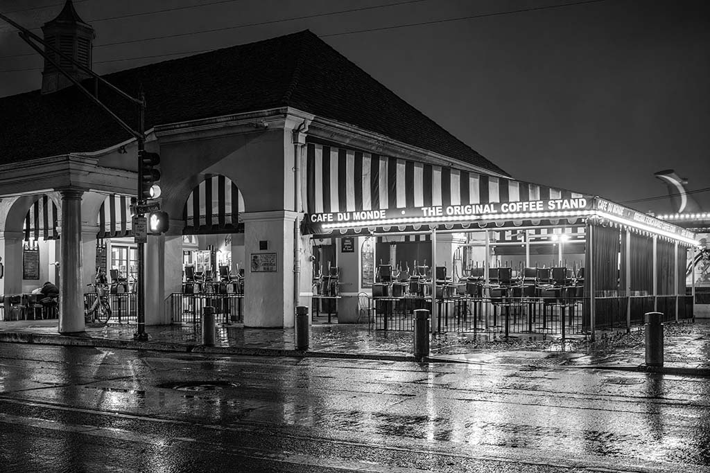 nighttime at the cafe