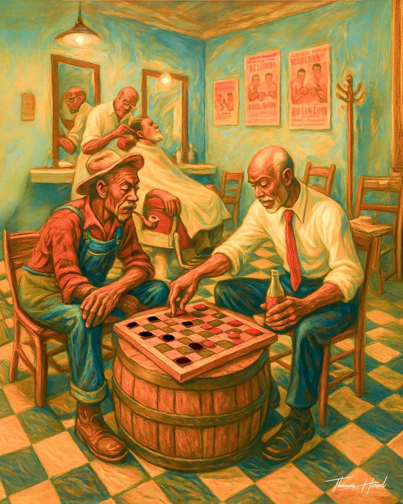 barbershop checkers game